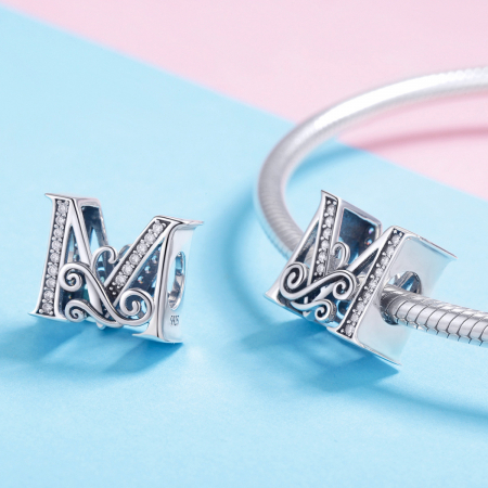 Talismane din argint - Talisman din argint Fairytale Litera M