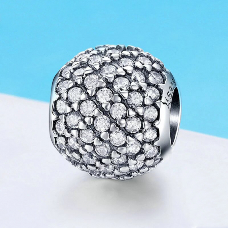 Talismane din argint - Talisman din argint Pave Globe
