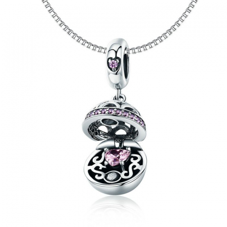Talisman din argint Pink Heart Box [4]