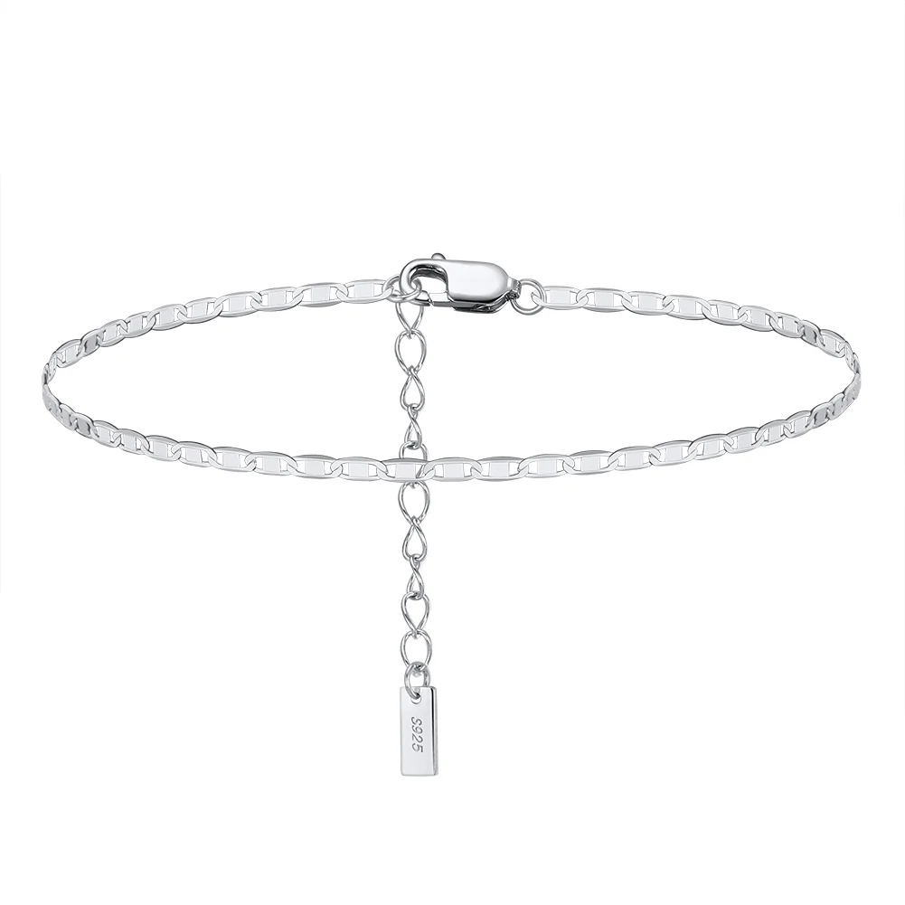 Bratara de picior din Argint Silver Tag Chain