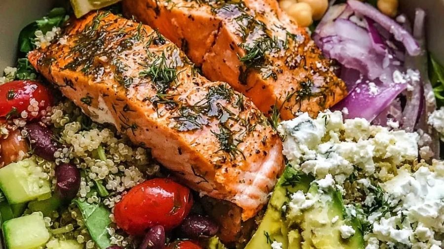 Somon condimentat la air fryer