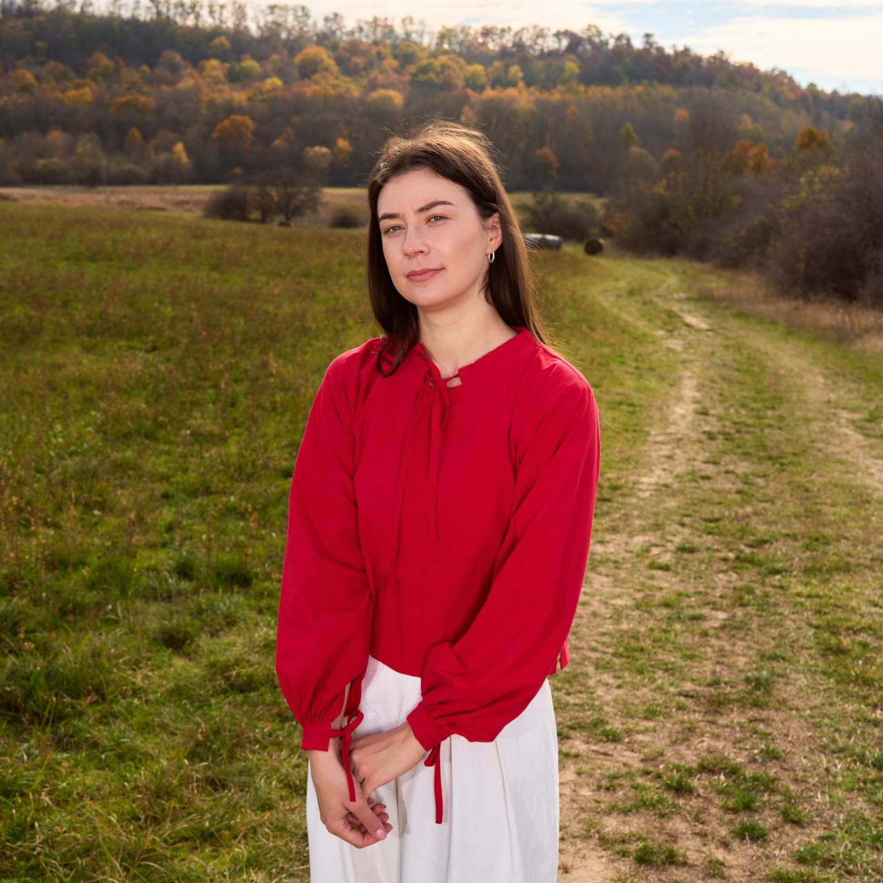 Bluza bumbac rosu Dariana [3]