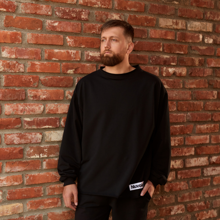 Bluză Unisex din Bumbac – Croială Lejeră și Mâneci Lungi [3]