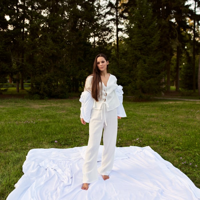Pantaloni de pijama din muselină organică – lungi & lejeri [3]