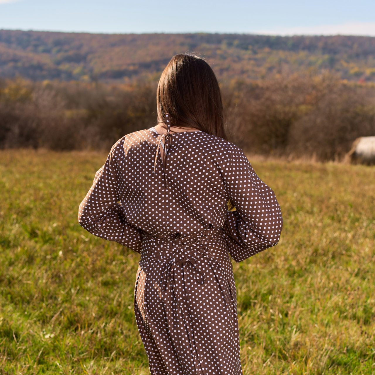 Rochie bumbac natural cu șlițuri laterale si snur reglabil in talie [5]