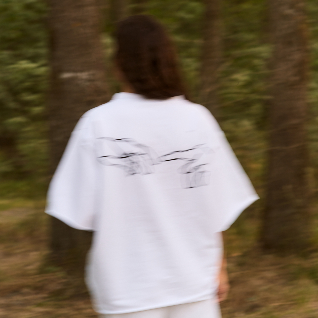 tricou pictat manual spate creatia lumii design minimalist oversized [4]