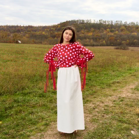 Bluze rafinate - Bluza bumbac Kusama