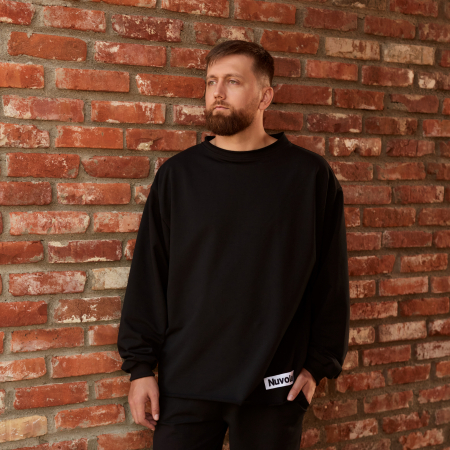 Bluză Unisex din Bumbac – Croială Lejeră și Mâneci Lungi [2]