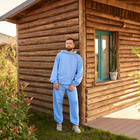Unisex - Pantaloni Unisex din Bumbac cu Talie Elastică și Buzunare