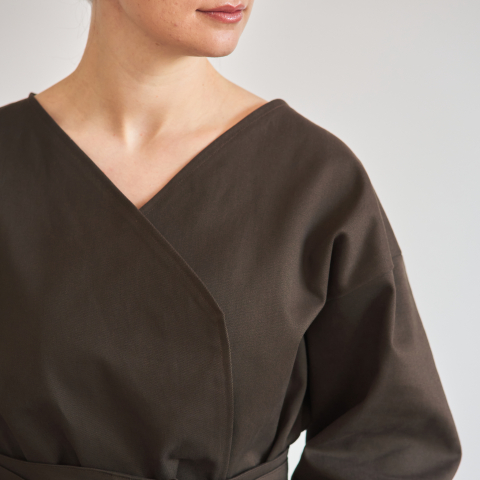 Pardesiu din bumbac cu cordon ajustabil – Design minimalist și elegant [4]