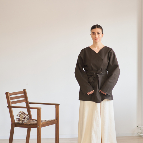 Pardesiu din bumbac cu cordon ajustabil – Design minimalist și elegant [1]