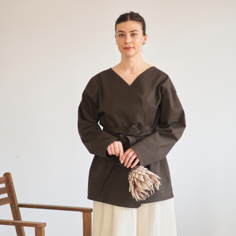 Pardesiu din bumbac cu cordon ajustabil – Design minimalist și elegant [9]