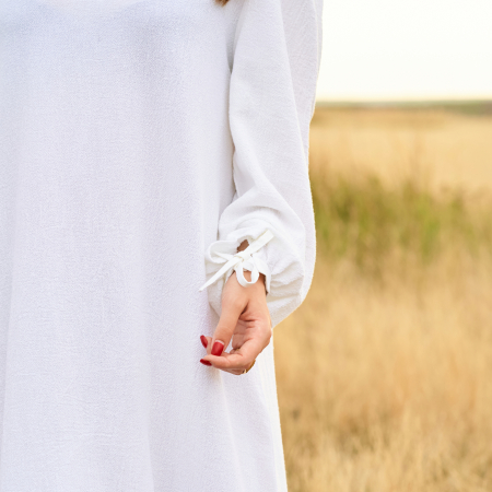Rochie oversize din bumbac-design lejer și confortabil [3]