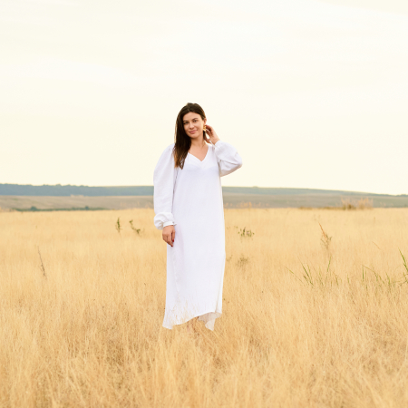 Femei - Rochie oversize din bumbac-design lejer și confortabil