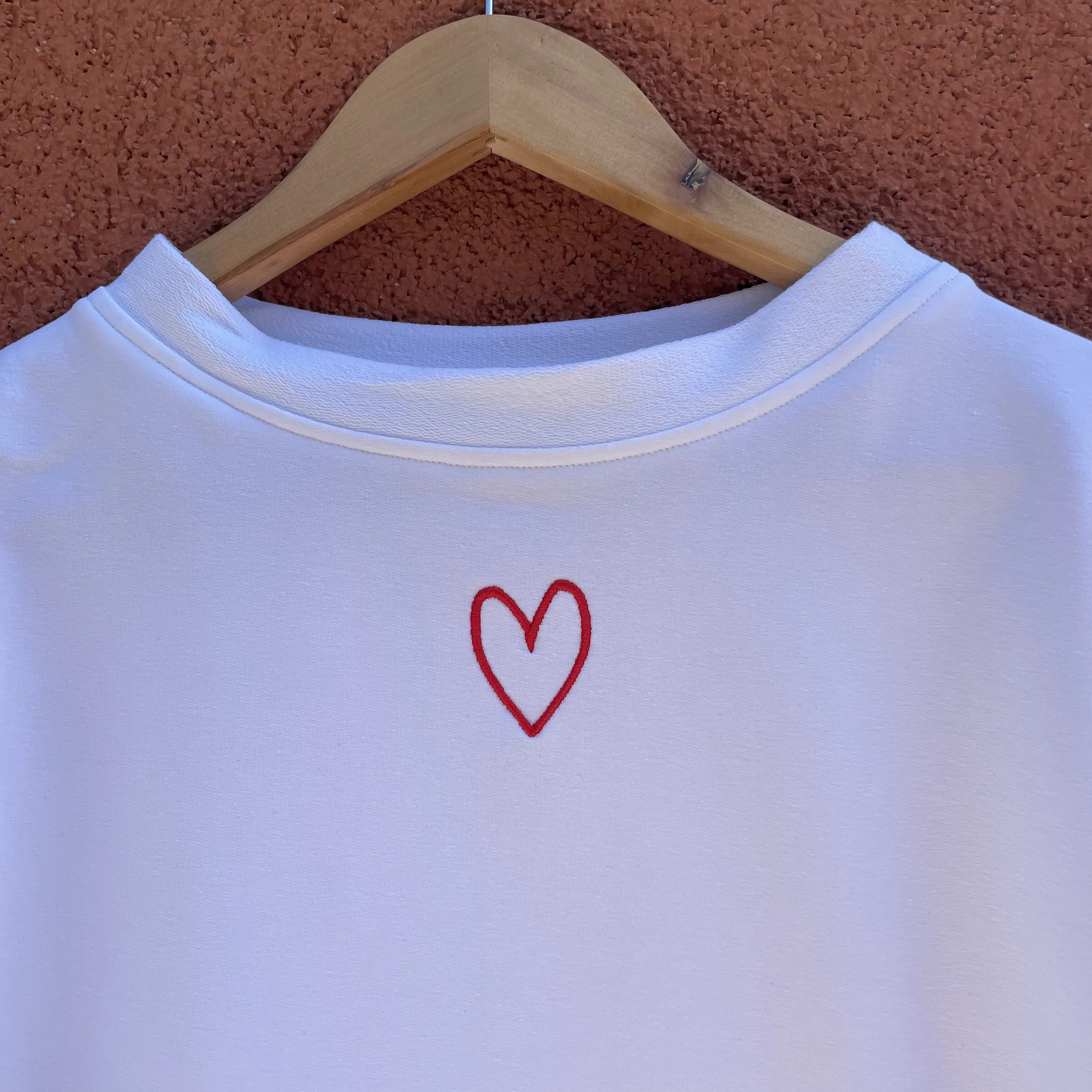Tricou alb pictat manual mama si bebe [4]