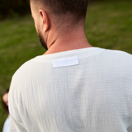 Tricou pijama bărbați din muselină organică – croială oversized [1]