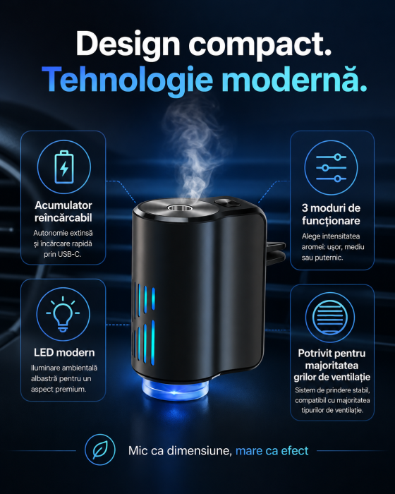 Difuzor Automat Aromaterapie Electric cu Acumulator [3]
