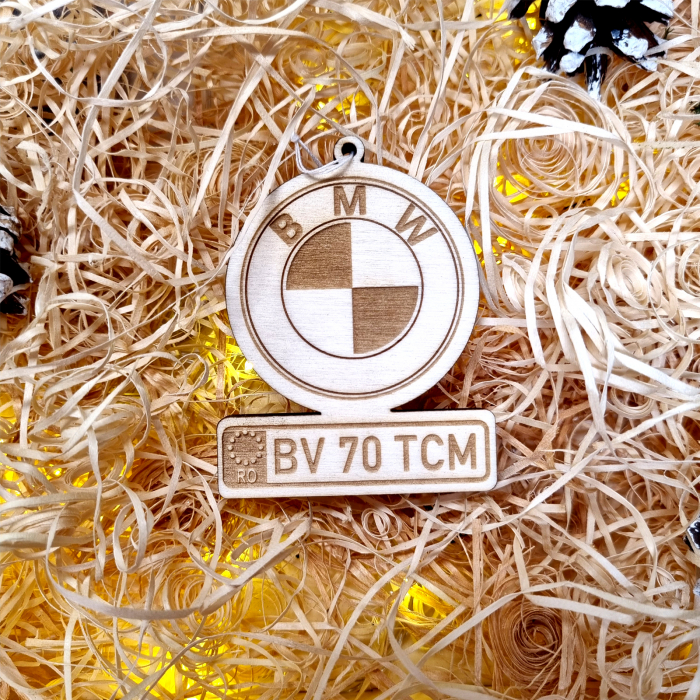 Odorizant Lemn Gravat cu Numarul si Marca Auto [10]