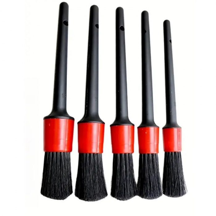 Set 5 Perii Detailing +Laveta microfibra pentru detailing auto [6]