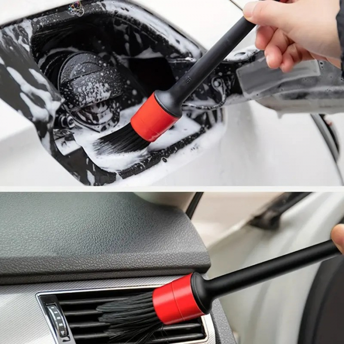 Set 5 Perii Detailing +Laveta microfibra pentru detailing auto [4]