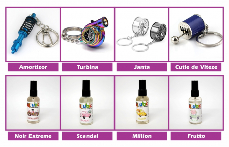Odorizante Premium - Set 4 odorizante+4 Brelocuri