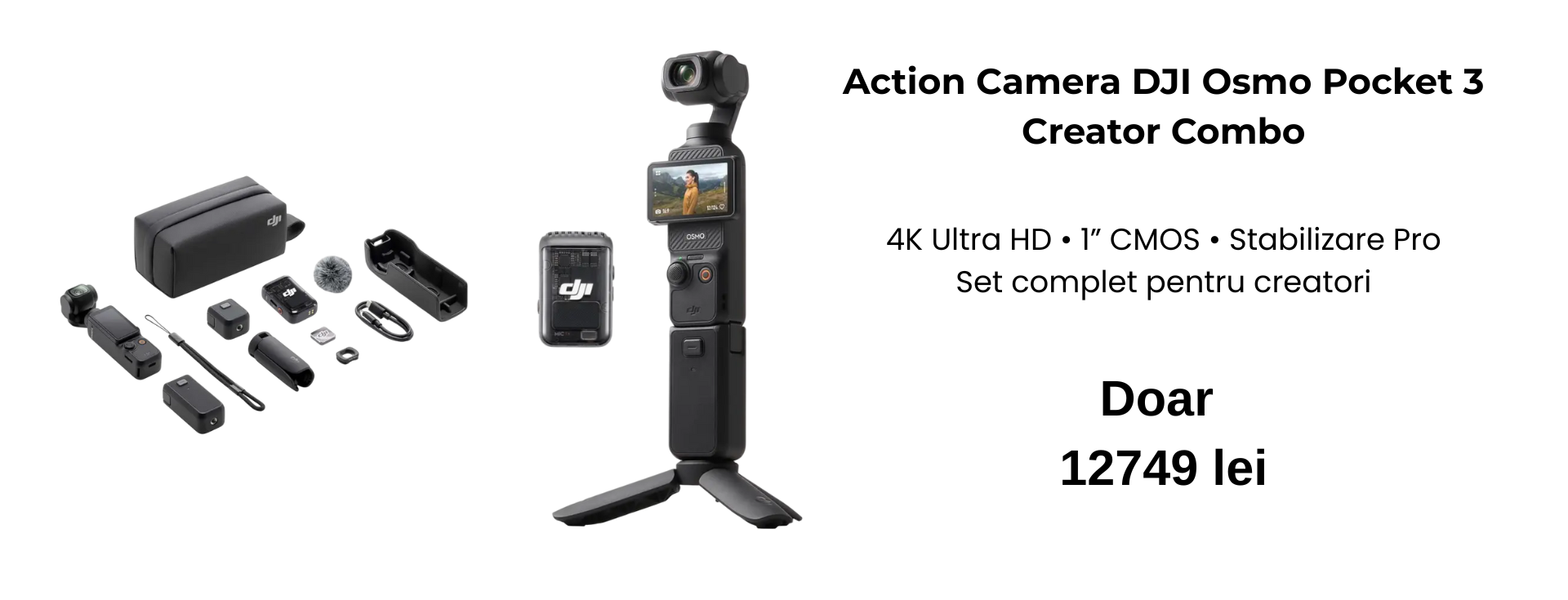 Cameră Action DJI Osmo Pocket 3 Creator Combo