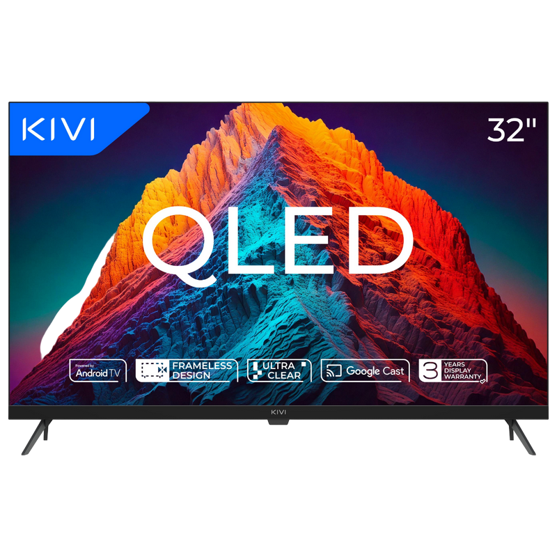 Televizor KIVI 32" LED SMART TV 32F770QB QLED 1920x1080 FHD Android TV Negru Diagonala ecranului: 32 ", Rezoluția Display-ului: 1920x1080 FHD, Tip panou: QLED, Telecomandă: Telecomanda cu infraroșu, Platformă software: Android TV, Wi-Fi: Da, Boxe încorporate: 2x 8 W, USB Type-A: 2x, [20]