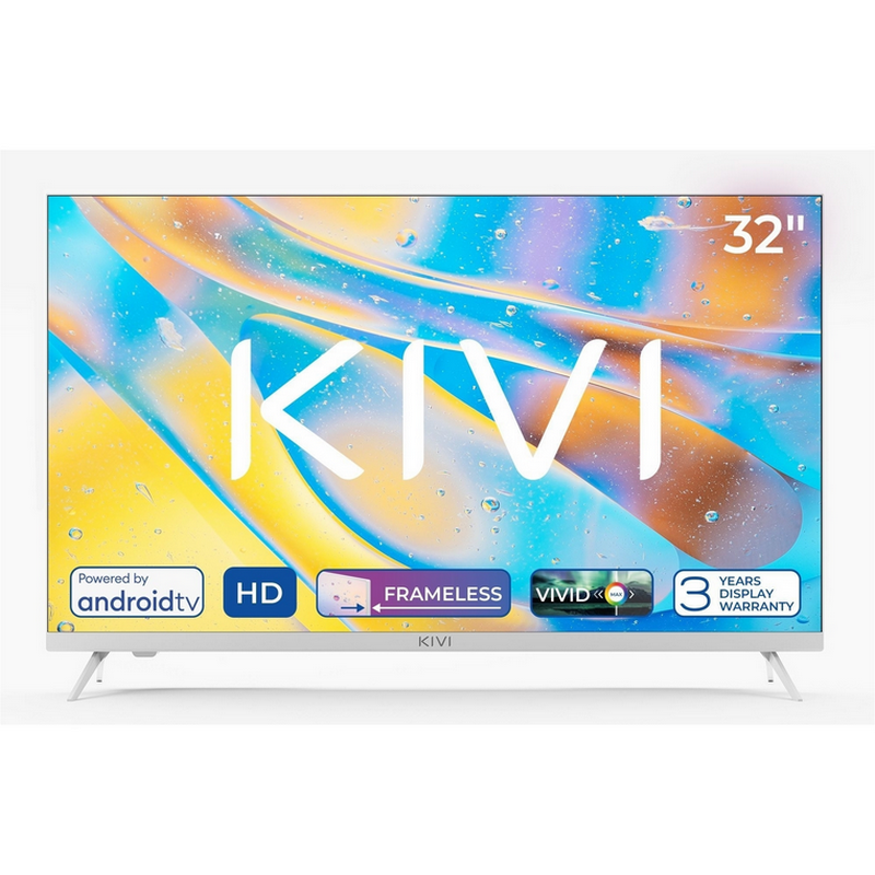 Televizor KIVI 32" LED SMART TV 32H760QW 1366x768 HD Android TV Alb (32'' MVA, DLED 1368x768 HD Ready, SMART TV (Google Android TV), MEMC, 3x HDMI, 2x USB, Headphone jack 3.5 mm, WiFi, DVB-T/T2/C, OSD Language: ENG, RU, RO, Sound by JVC, Speakers 2x8W Dolby Audio, Bluetooth Smart remote control, VESA 200x100, 4.3 Kg) [22]