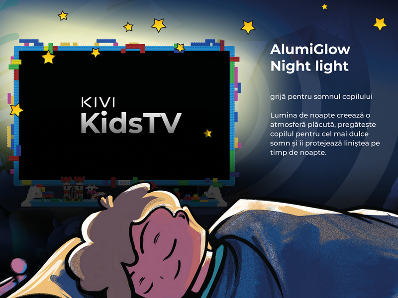 Televizor KIVI 32" LED SMART TV KidsTV 1920x1080 FHD Android TV Albastru (32'' DLED 1920x1080 FHD, SMART TV (Android TV 11), 3x HDMI, 2x USB, Headphone jack 3.5 mm, WiFi, DVB-T/T2/C, OSD Language: ENG, RU, RO, Speakers 2x8W Dolby Audio, Smart remote control with Voice control, VESA 200x100, 4.5 Kg) [12]