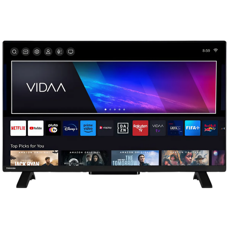 Televizor TOSHIBA 32" LED SMART TV 32WV2463DG 1368x768 HD VIDAA OS Negru (32" DLED, Black, 1368x768 HD, SMART TV (VIDAA OS), 2 HDMI, 1 USB, HDR10/HLG, DVB-T/T2/C/S2, VGA, OSD Language: ENG, RO, RU, Dolby Audio Speakers 2x6W, VESA 75x75, 4.5Kg ) [3]