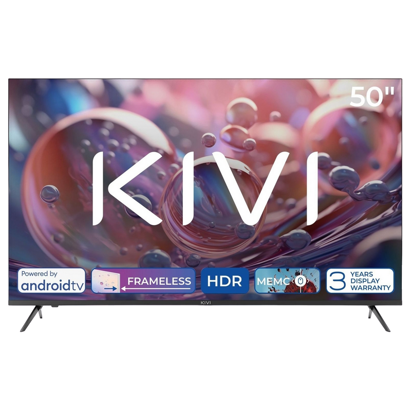 Tелевизор KIVI 50" LED SMART TV 50U760QB Real 4K 3840x2160 Android TV Чёрный (50' Super MVA, 3840x2160 4K UHD, SMART TV (Android TV), Wi-Fi 5G, Headphone jack 3.5 mm, 4х HDMI 2.1, 2х USB, Bluetooth 5.1, DVB-T/T2/C, Sound by JVC, Speakers 2x12W Dolby Audiol, BT+IR Smart remote control, KIVI Media, Game Mode, OSD Language: ENG, RU, RO, VESA 200x200, 10.6 Kg) [3]