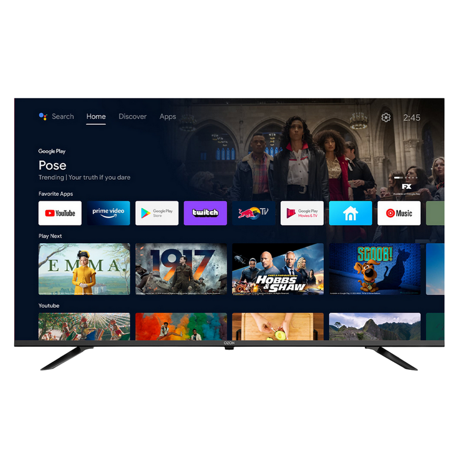 Televizor OZON 50" LED SMART TV U50Z8000R HDR 4K 3840x2160 Android TV Negru Diagonala ecranului: 50 ", Rezoluția Display-ului: 3840x2160 4K UHD, Iluminarea de fundal: DLED, Telecomandă: Da, Platformă software: Android TV, Boxe încorporate: 2x 10 W, USB Type-A: 2x, [1]