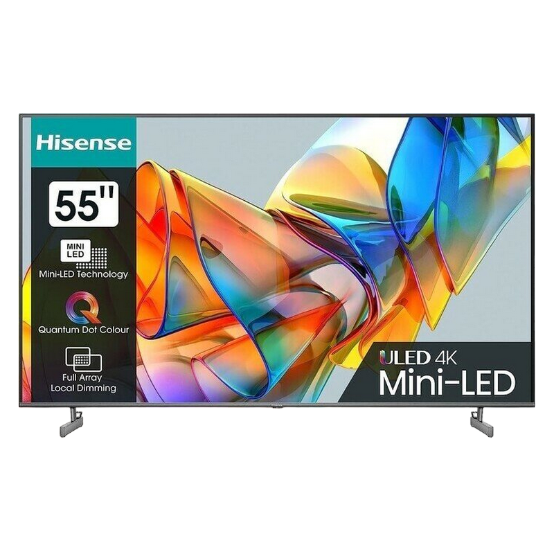 Televizor Hisense 55" LED SMART TV 55U6KQ Mini LED 4K 3840x2160 VIDAA OS Gri (55'' VA, MiniLED 3840x2160 UHD Quantum Dot Display, FALD, SMART TV (VIDAA U7.0 OS), 4 HDMI, 2 USB, Dolby Vision, HDR10+, HLG, Wi-Fi (802.11ac, dual-band (2.4G and 5G), DVB-T/T2/C/S2, OSD Language: ENG, RU, RO, Speakers 2.1 CH Dolby Atmos, VESA 400x200, 12,5 Kg) [5]
