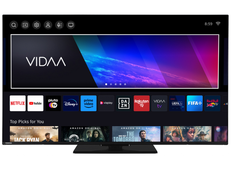Televizor TOSHIBA 55" LED SMART TV 55QV3463DG QLED 4K 3840x2160 VIDAA OS Negru (55" QLED Display, Black, 3840x2160 UHD, SMART TV (VIDAA OS), 3 HDMI, 2 USB, Tru Resolution, Tru Microdimming, DVB-T/T2/C/S2, OSD Language: ENG, RO, RU, Dolby Audio, Speakers 2x10W, VESA 200x200, 12.4 Kg) [5]
