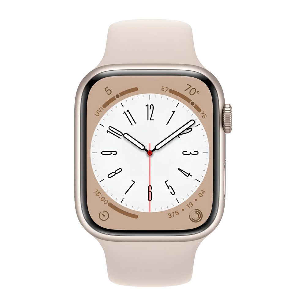 Apple Watch Series 8 GPS 45mm, Starlight Aluminium Starlight Sport Band Часы Apple Watch Series 8 GPS 45 мм, корпус из алюминия Starlight, браслет Sport Band Starlight [2]