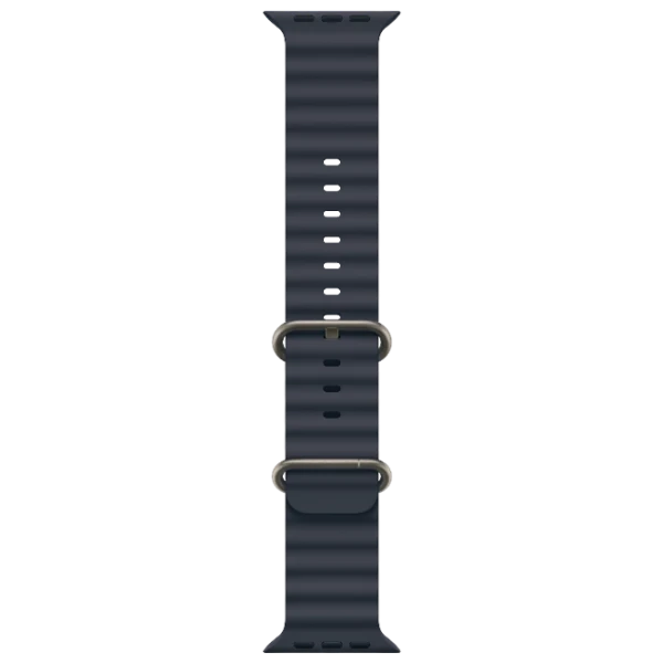 Apple Watch Ultra 2 GPS+LTE 49mm MX4D3 Natural Titanium Case, Navy Ocean Band [3]