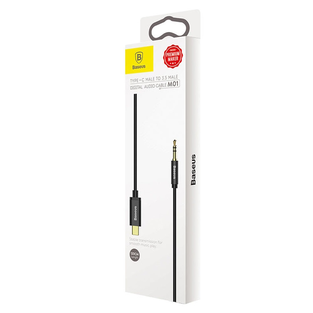 Baseus Cable Audio Type-C to 3.5 M01, Black [3]