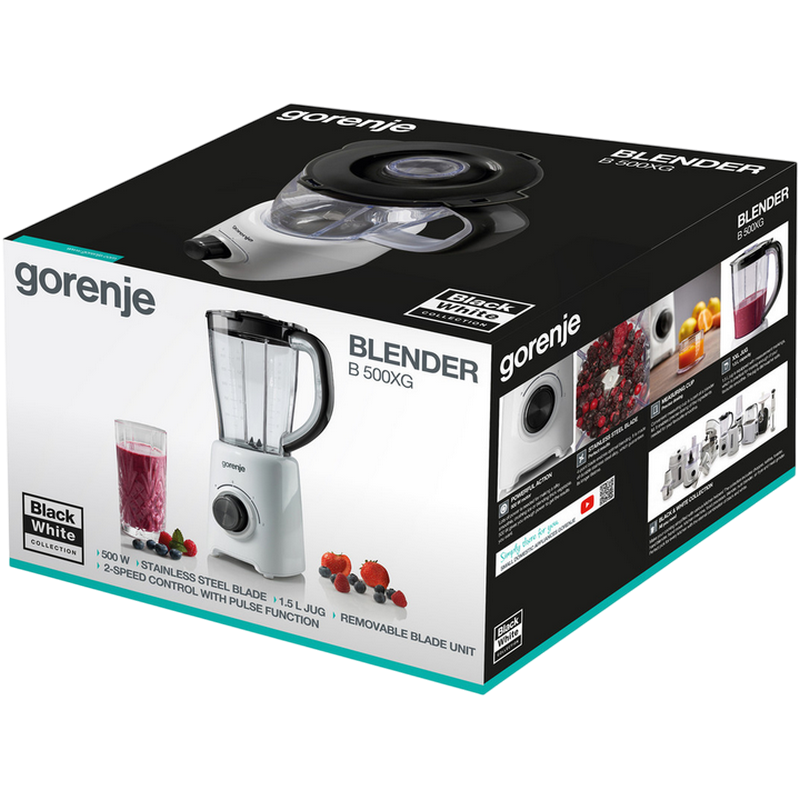 Блендер с чашей Gorenje B500XG, 500 Вт [7]