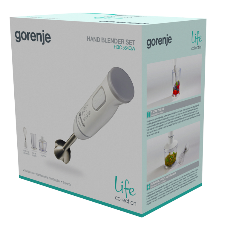 Погружной блендер Gorenje HBC564QW, 560 Вт [4]