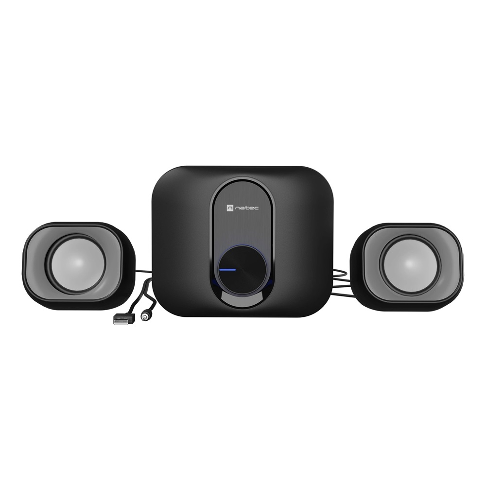 Natec Speaker PUG, 2.1, 11W, USB and 3.5mm, Black [2]