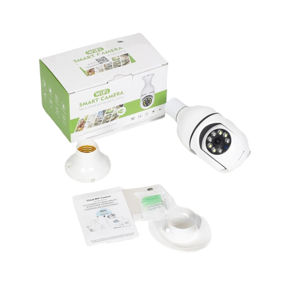 Лампочка E27 Wi-Fi Smart Camera 2MP 1080P, белый [3]