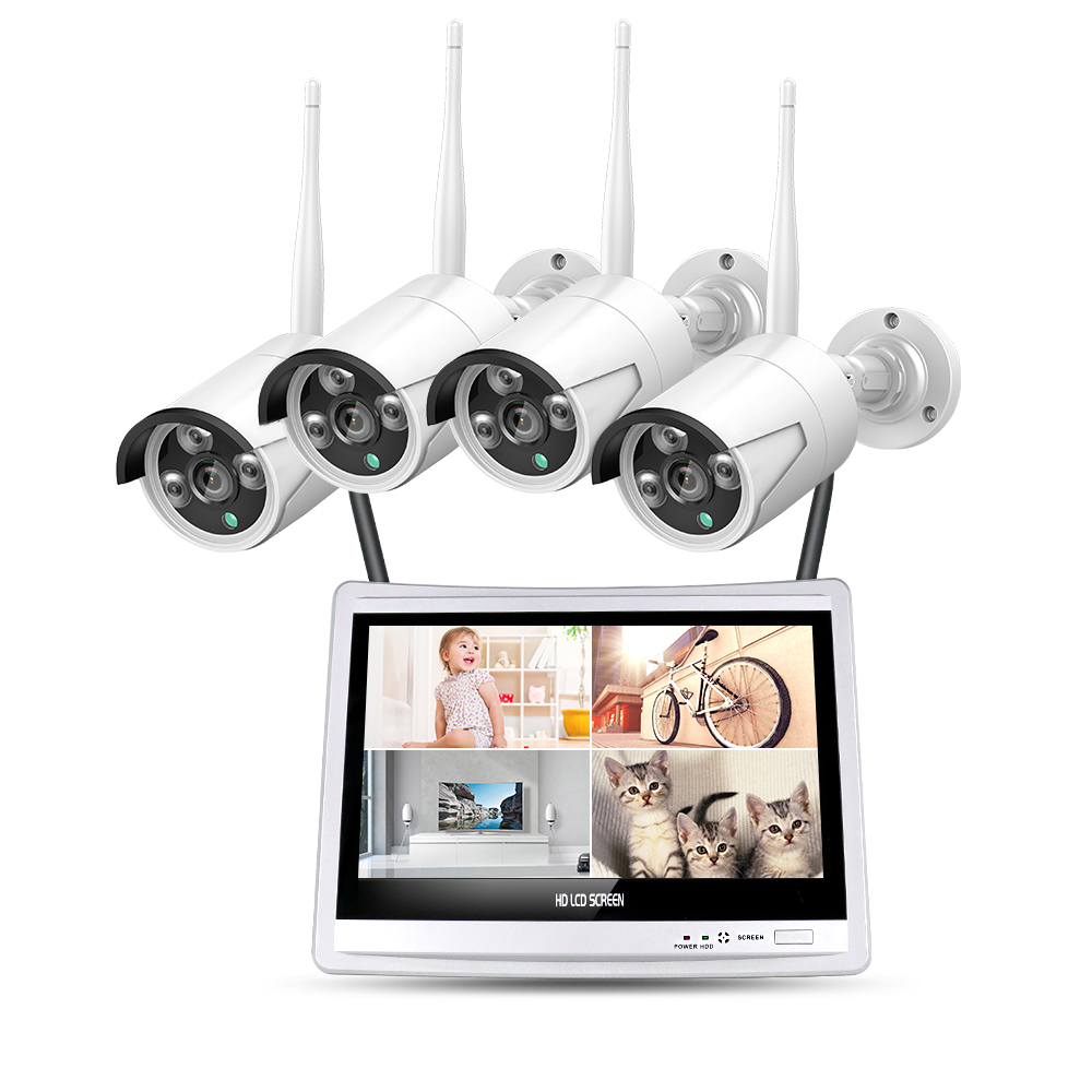Система камер видеонаблюдения 4CH WIFI NVR Kit беспроводная 2MP 1080P, белый [2]