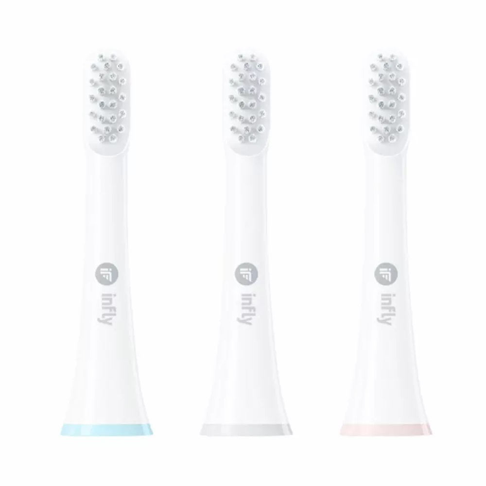 Infly Brush Head P60 3 Pack, Pink/Blue/Grey [2]