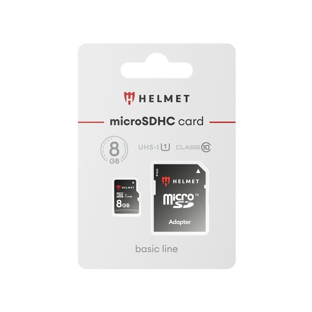 Helmet MicroSD-карта (Class 10) UHS-I (U1) + адаптер SD, Basic Line, 8 ГБ [2]