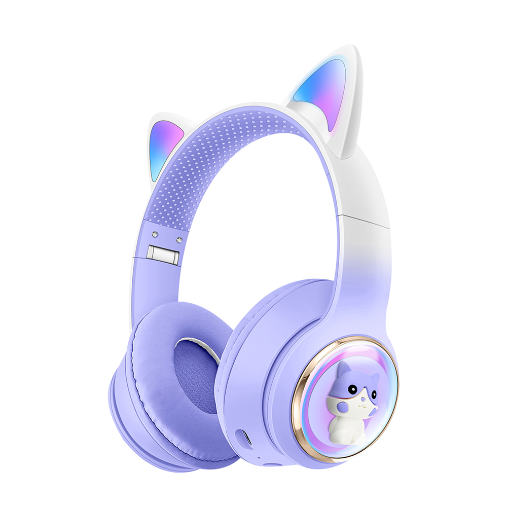 Musen Wireless Kids Headphones on ear AKZ-60 (Cat), Purple [1]