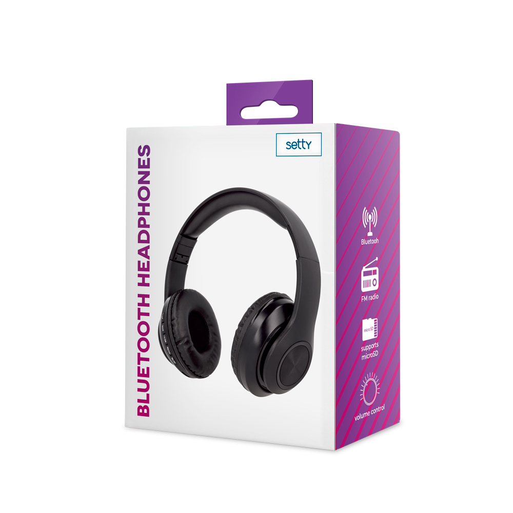 Беспроводные наушники Setty Bluetooth с радио, Черный [4]