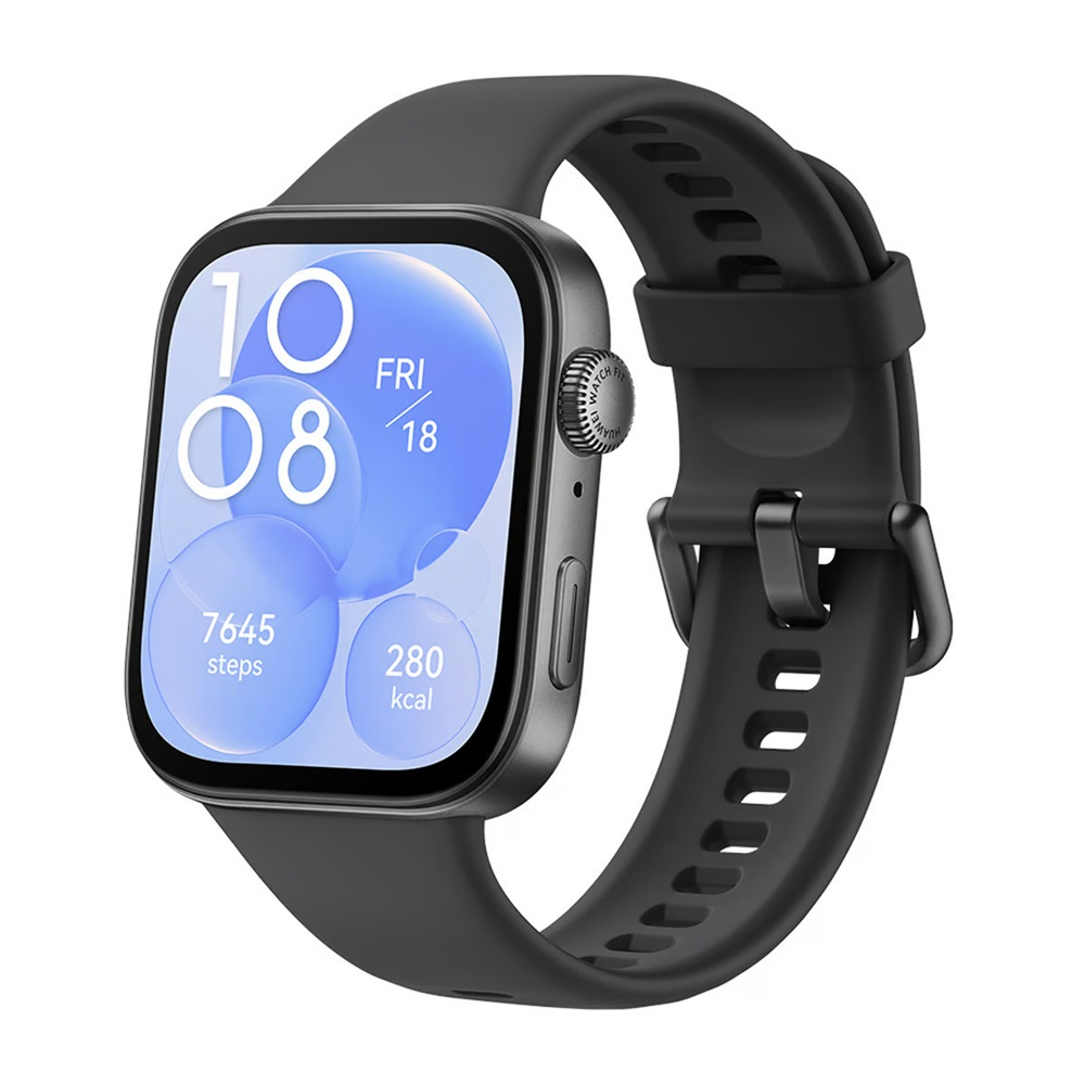 Huawei Watch Fit 3, Black Fluoroelastomer Strap [2]