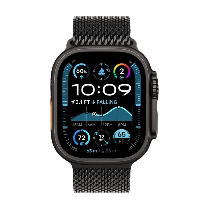 Ceas inteligent Apple Watch Ultra 2, 49mm, Black Titanium, Milanese Loop L, MX5V3 [2]
