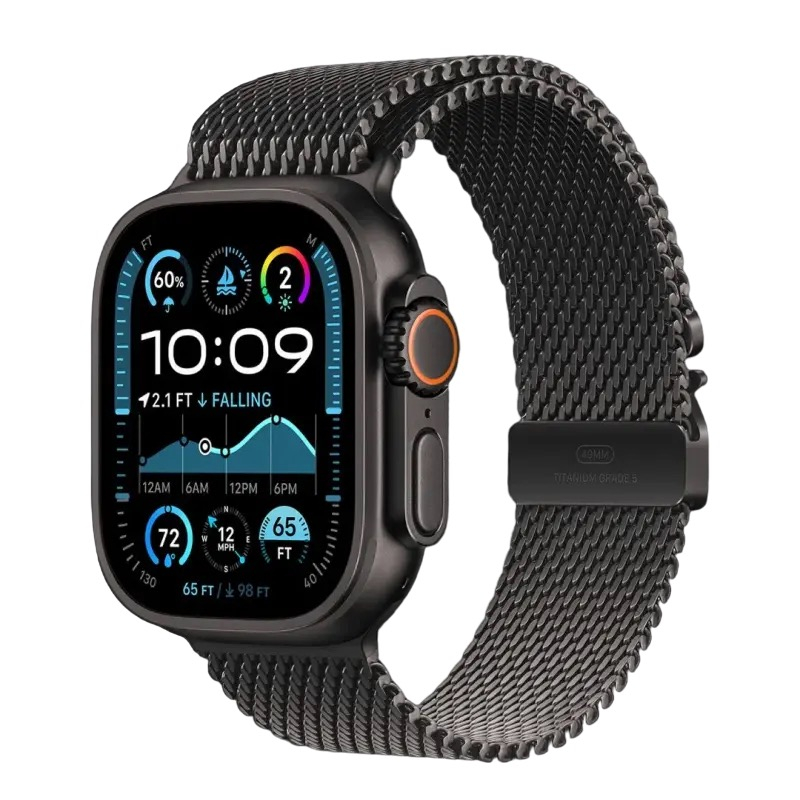 Ceas inteligent Apple Watch Ultra 2, 49mm, Black Titanium, Milanese Loop L, MX5V3 [1]