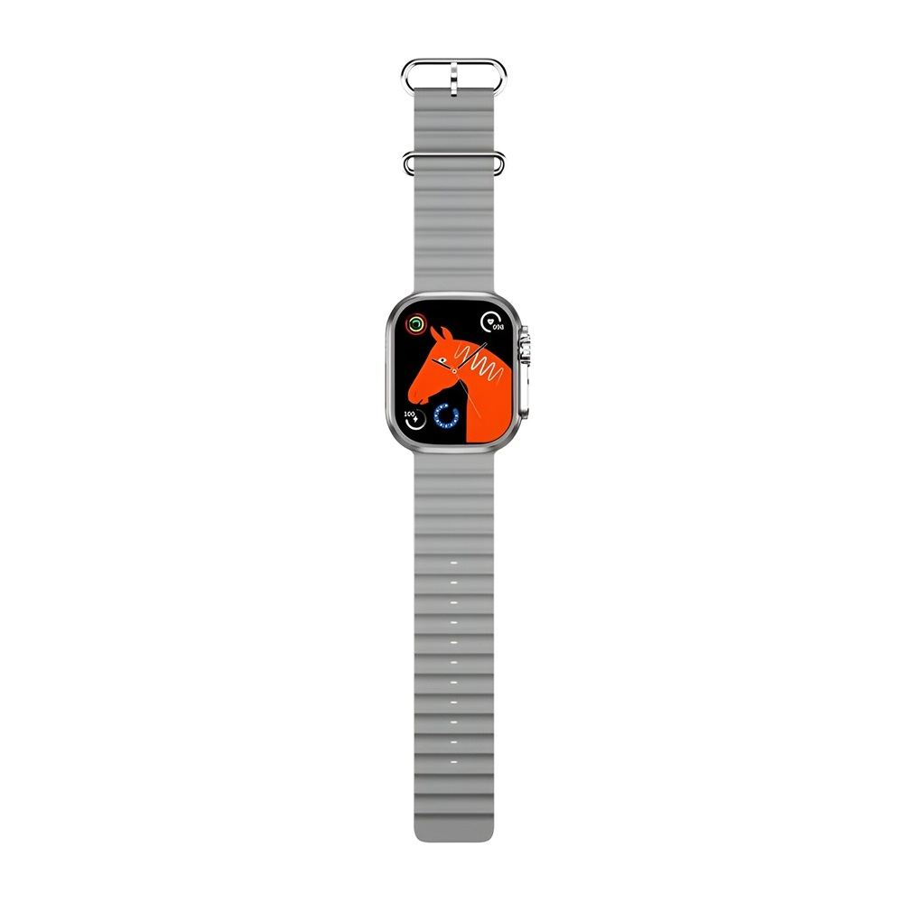 Умные часы Charome Smart Watch HD Call T8s Ultra Max, с двумя ремешками, серебристого цвета. [3]